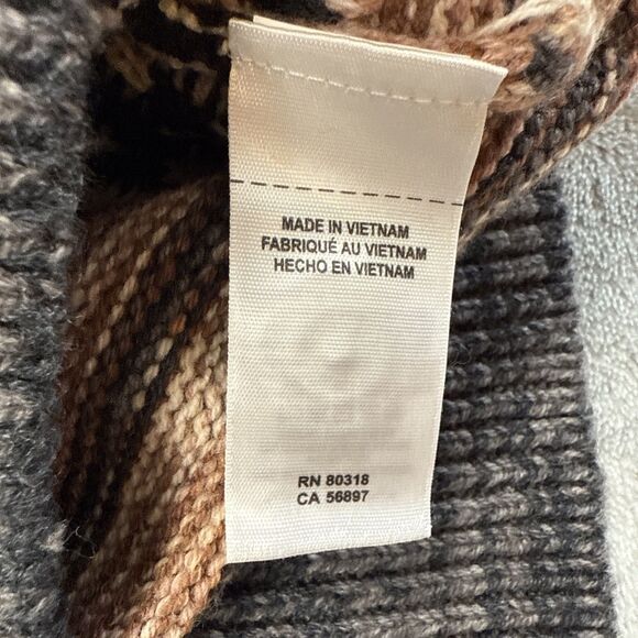 Lucky Brand Women’s M Multicolor Striped Cardigan Sweater 3 Button Knit - Picture 6 of 8